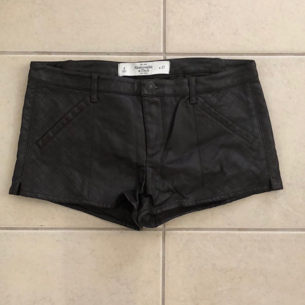 Abercrombie & Fitch Faux leather shorts